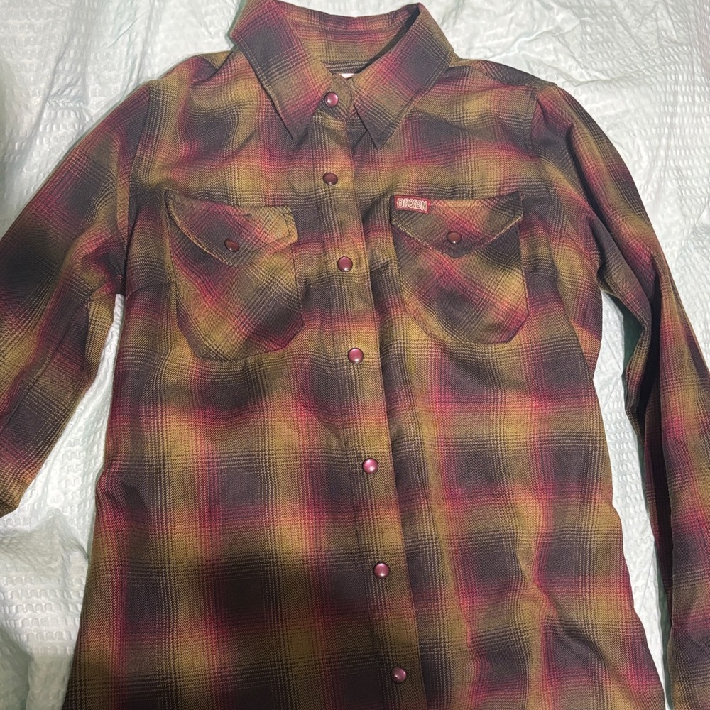DIXXON Red and Yellow Plaid Button Down Shirt Flannel Limited Edition The Freddy